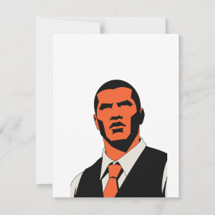 Mysterious man look RSVP card