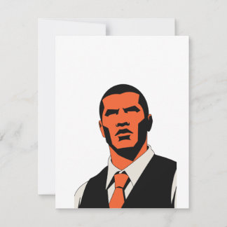 Mysterious man look RSVP card