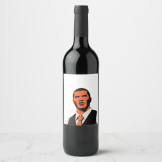 Mysterious man look wine label
