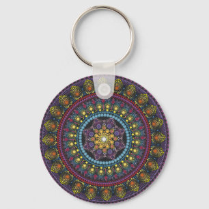 Mysterious mandala key ring