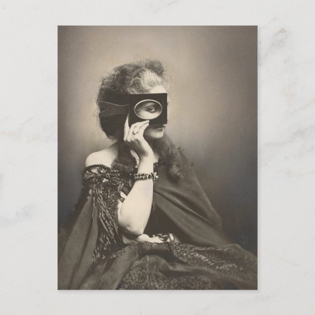 Mysterious Masked Lady Countess Castiglione Holiday Postcard (Front)