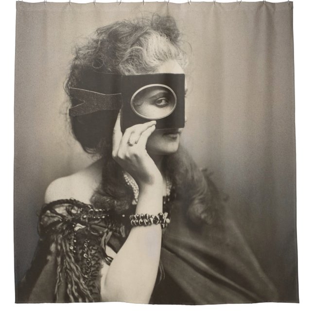 Mysterious Masked Lady Countess Castiglione Shower Curtain (Front)