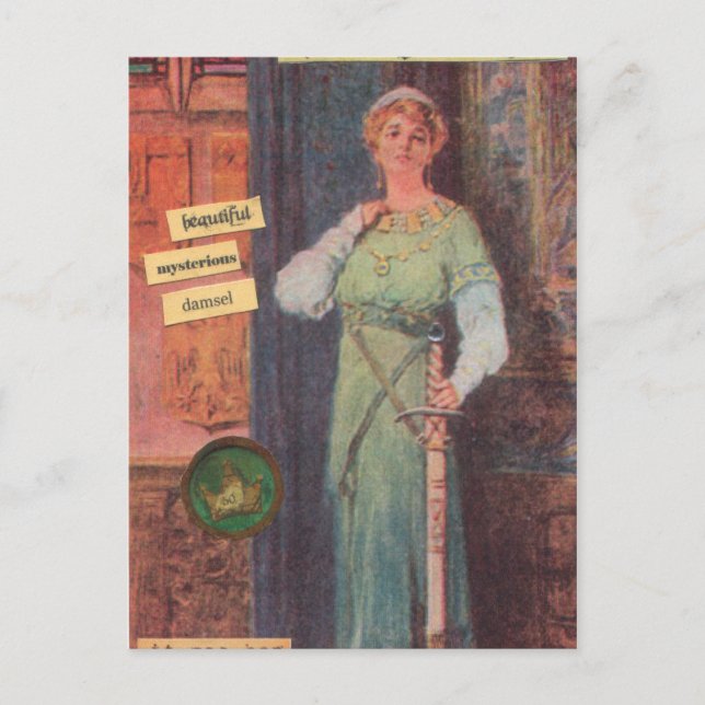 Mysterious Mediaeval Woman Postcard (Front)