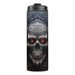 Mysterious Metal Skull Tumbler Wrap Gothic Skull