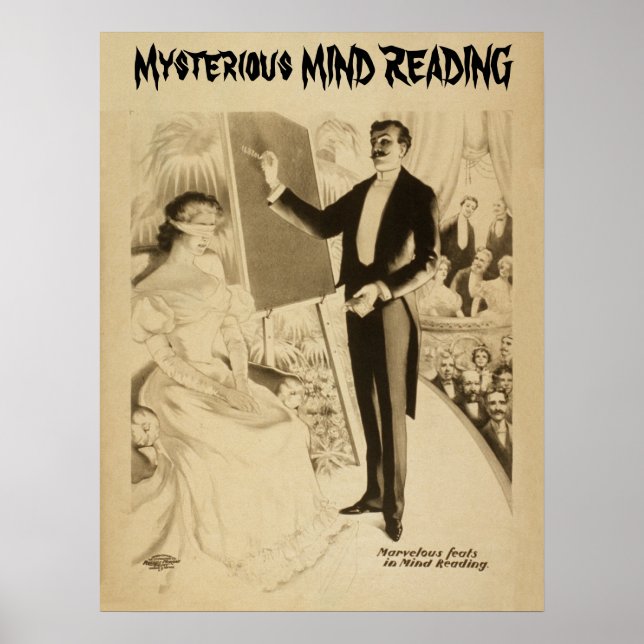 Mysterious Mind Reading Act VAUDEVILLE Poster (Front)