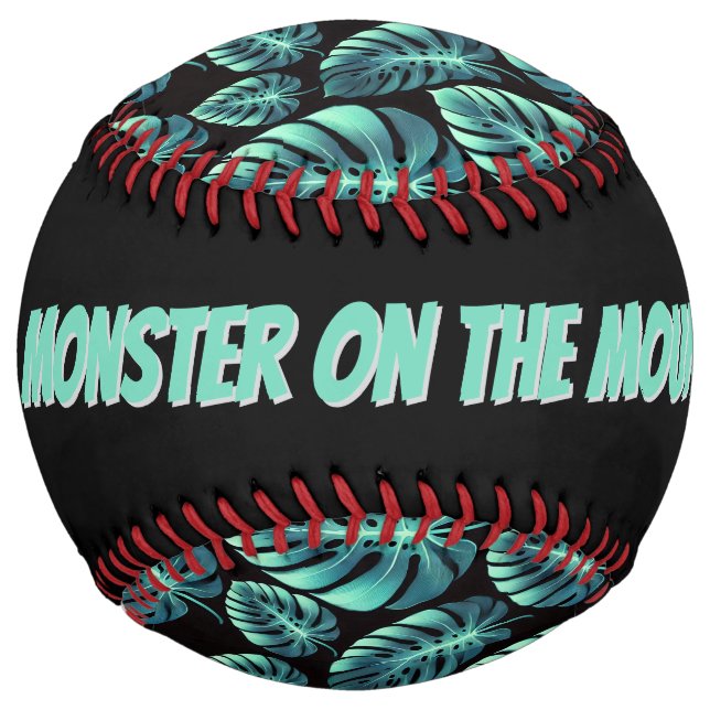 Mysterious Monstera (personalise) Softball (Back)