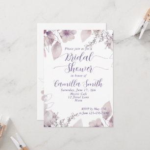 Mysterious Moon Floral Garden Bridal Shower Invitation