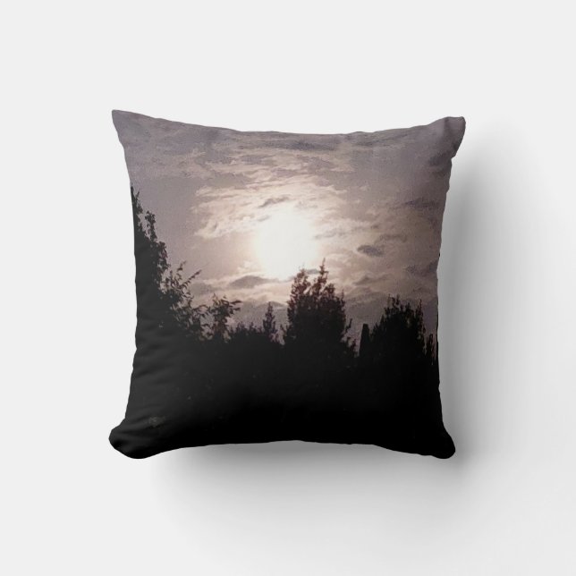 Mysterious Moon Nature Photography Cushion (Front)
