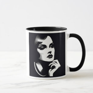 Mysterious portrait of an elegant woman. mug