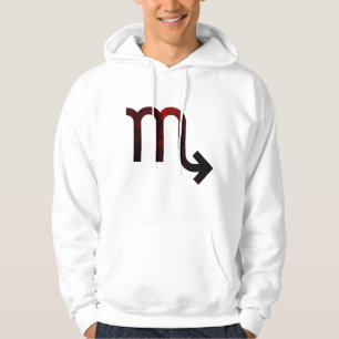 Mysterious Scorpio Depth – Black & Deep Red Art Hoodie