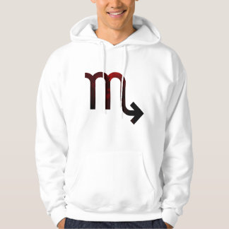 Mysterious Scorpio Depth – Black & Deep Red Art Hoodie