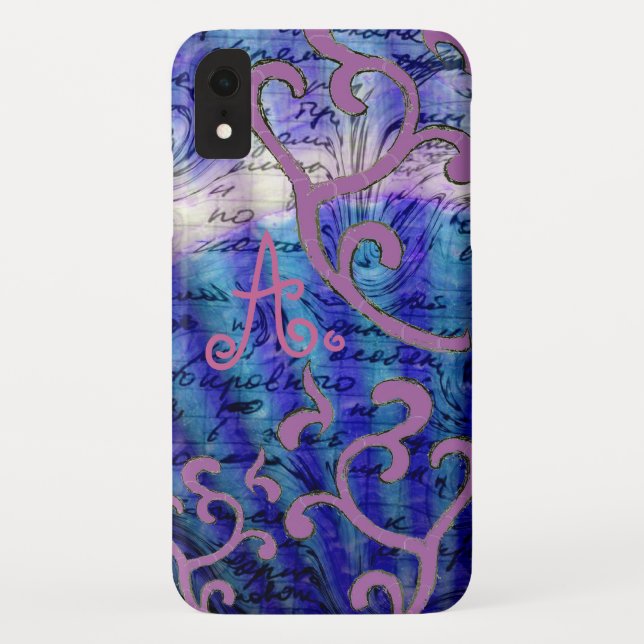 Mysterious Sea Monogram Phone iPhone Case (Back)