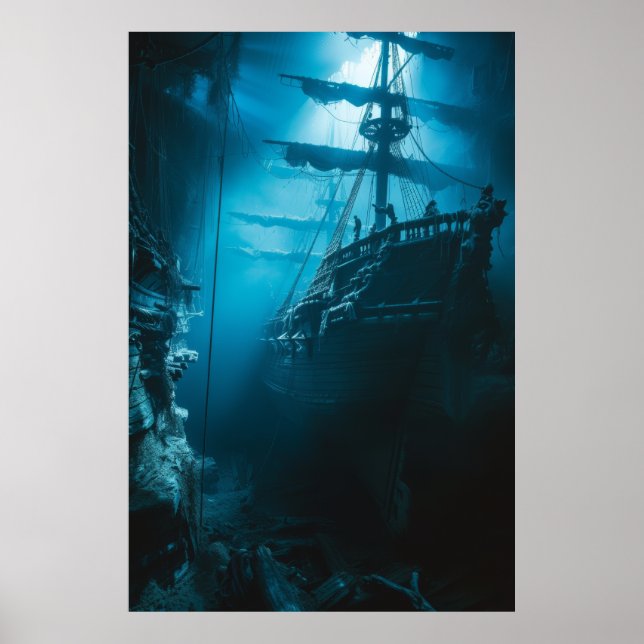 Mysterious Shipwreck Exploration Poster (Front)