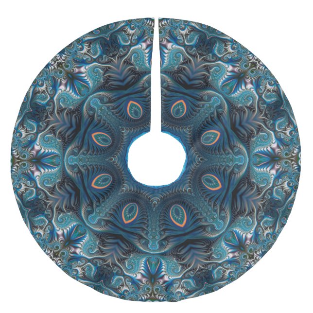 Mysterious Space Mandala  Brushed Polyester Tree Skirt (Front)