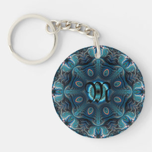 Mysterious space mandala key ring