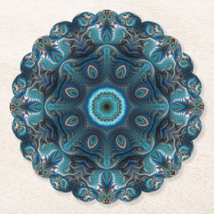 Mysterious space mandala paper coaster