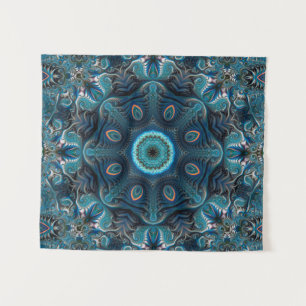 Mysterious space mandala tapestry
