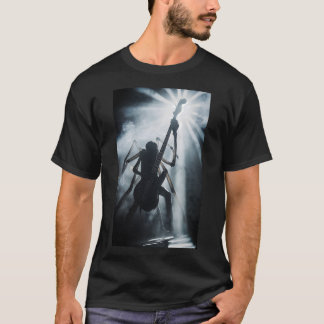 Mysterious Spider Bassist Stage Lights T-Shirt