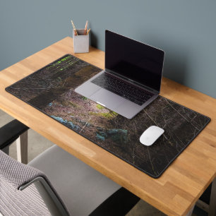Mysterious spruce forest desk mat