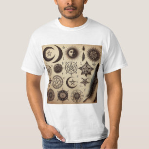 Mysterious Symbols of Witchcraft: Esoteric Art T-Shirt
