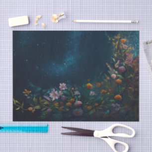 Mysterious Twilight, Moth Floral Companion FLIPPED Tissue Paper