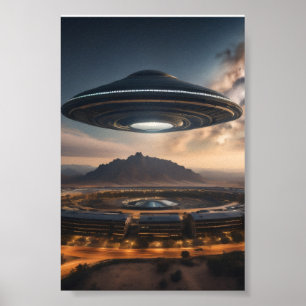 Mysterious UFO  Poster