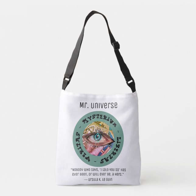 Mysterious Universe Psychedelic Retro  Throw Pillo Crossbody Bag (Back)