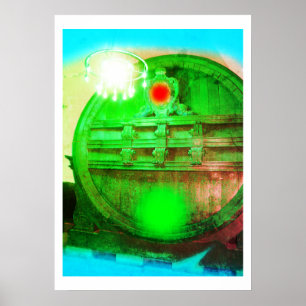 Mysterious vault entrance art poster