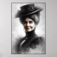 Mysterious Victorian Woman Portrait Art