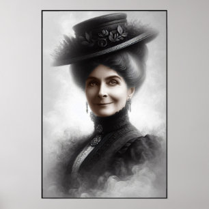 Mysterious Victorian Woman Portrait Art Poster