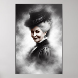 Mysterious Victorian Woman Portrait Art Poster