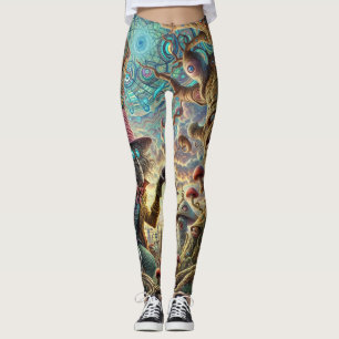 Mysterious Whimsical Hatter Leggings