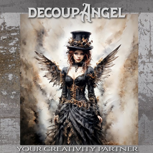 Mysterious Winged Lady Decoupage Tissue Paper (Creator Uploaded)