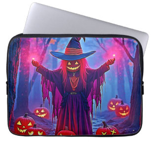 Mysterious Witch in Enchanted Woods Design Laptop Sleeve