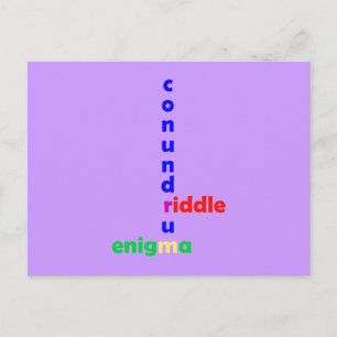 Mysterium Rätsel riddle enigma conundrum Postcard