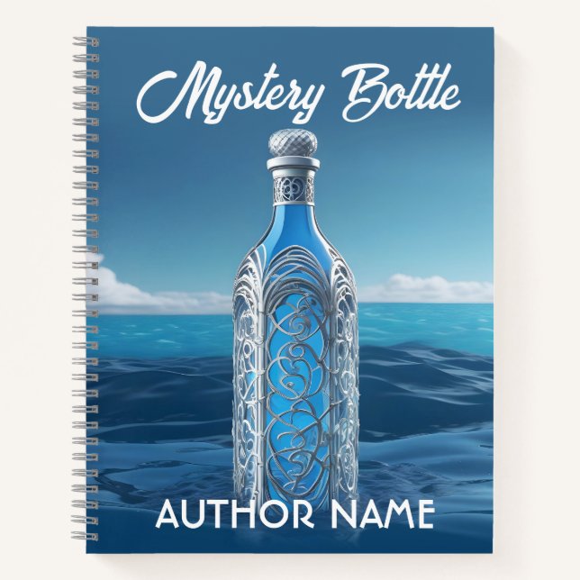 Mystery Bottle Book Cover Inspiration Notebook (Front)