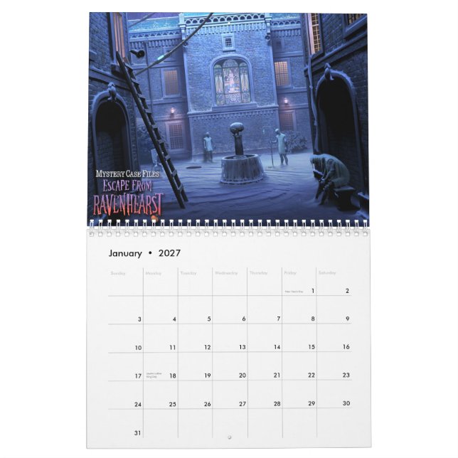 Mystery Case Files Calendar - 2013 (Jan 2027)