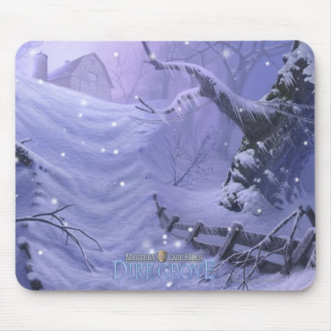 Mystery Case Files: Dire Grove Snowy Path Mouse Mat (Front)