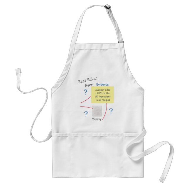 Mystery Crime Solving Evidence Board Best Baker Standard Apron (Front)