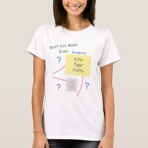 Mystery Crime Solving Evidence Board Best Cat Mum T-Shirt