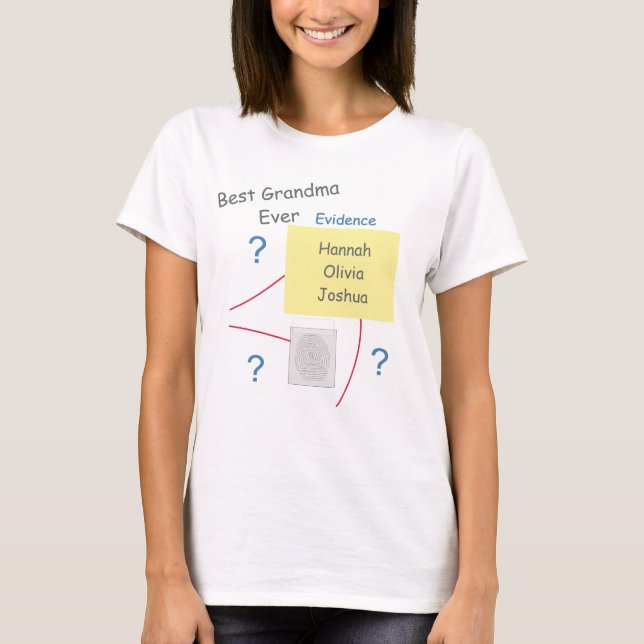 Mystery Crime Solving Evidence Board Best Grandma T-Shirt (Front)