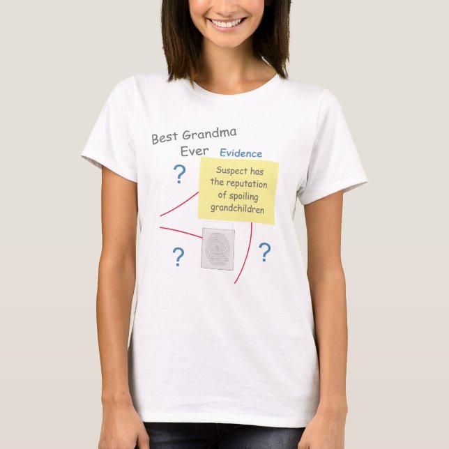 Mystery Crime Solving Evidence Board Best Grandma T-Shirt (Front)