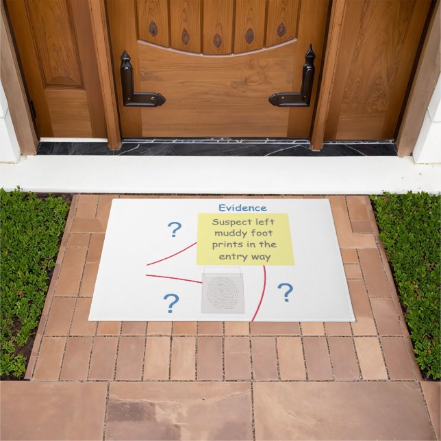 Mystery Crime Solving Evidence Board Doormat (Outdoor)