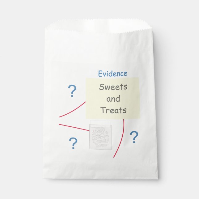 Mystery Crime Solving Evidence Board Favour Bags (Front)