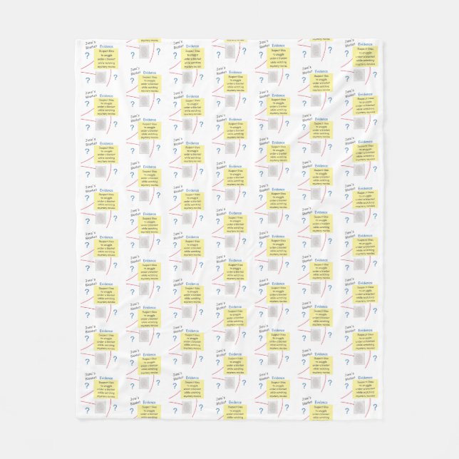 Mystery Crime Solving Evidence Board Fleece Blanket (Front)