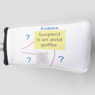 Mystery Crime Solving Evidence Board Golf Head Cover