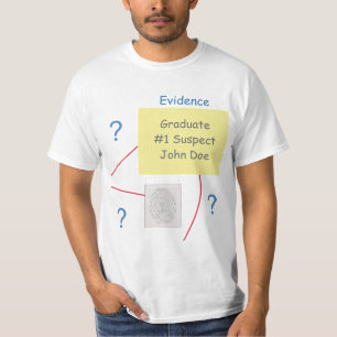 Mystery Crime Solving Evidence Board Graduate T-Shirt