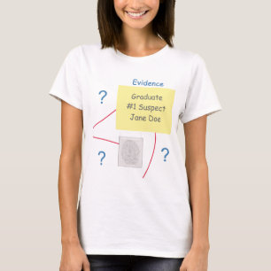 Mystery Crime Solving Evidence Board Graduate T-Shirt