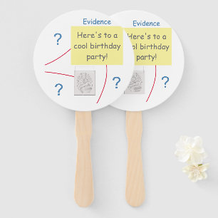 Mystery Crime Solving Evidence Board Hand Fan