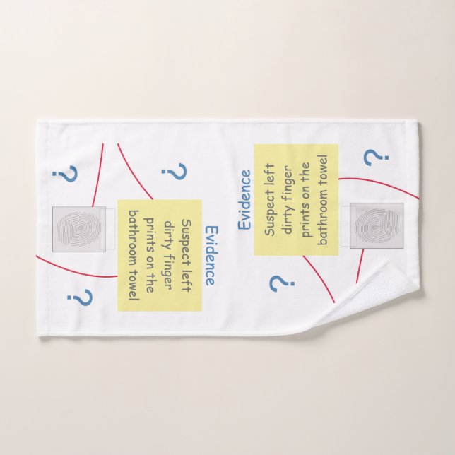 Mystery Crime Solving Evidence Board Hand Towel (Hand Towel)